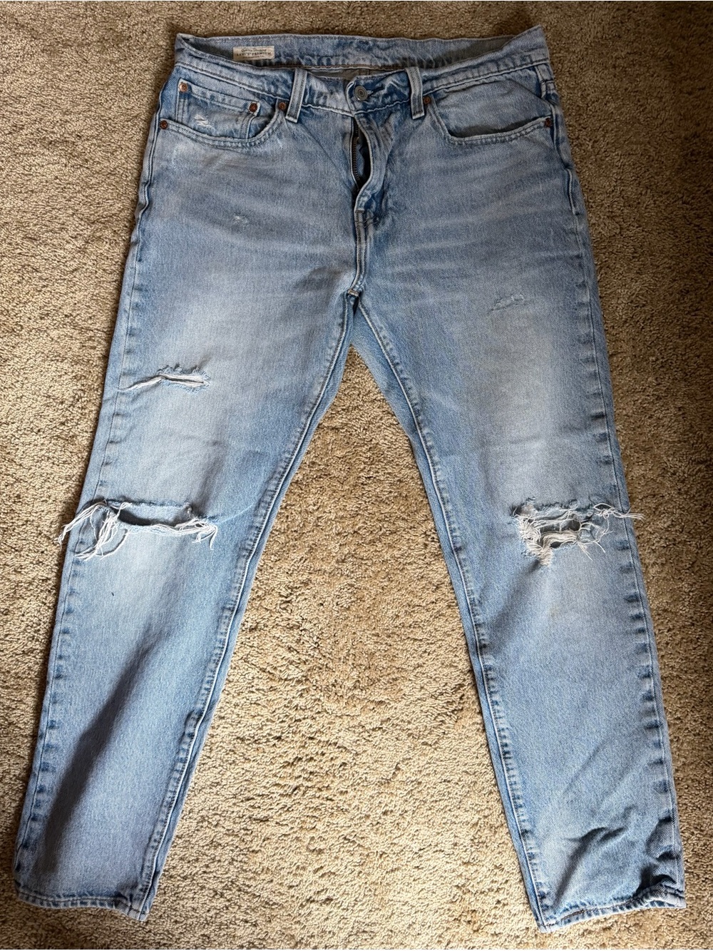 Men's Levi Hi Ball Light Blue Ripped Jeans - Casual fit. 32x30